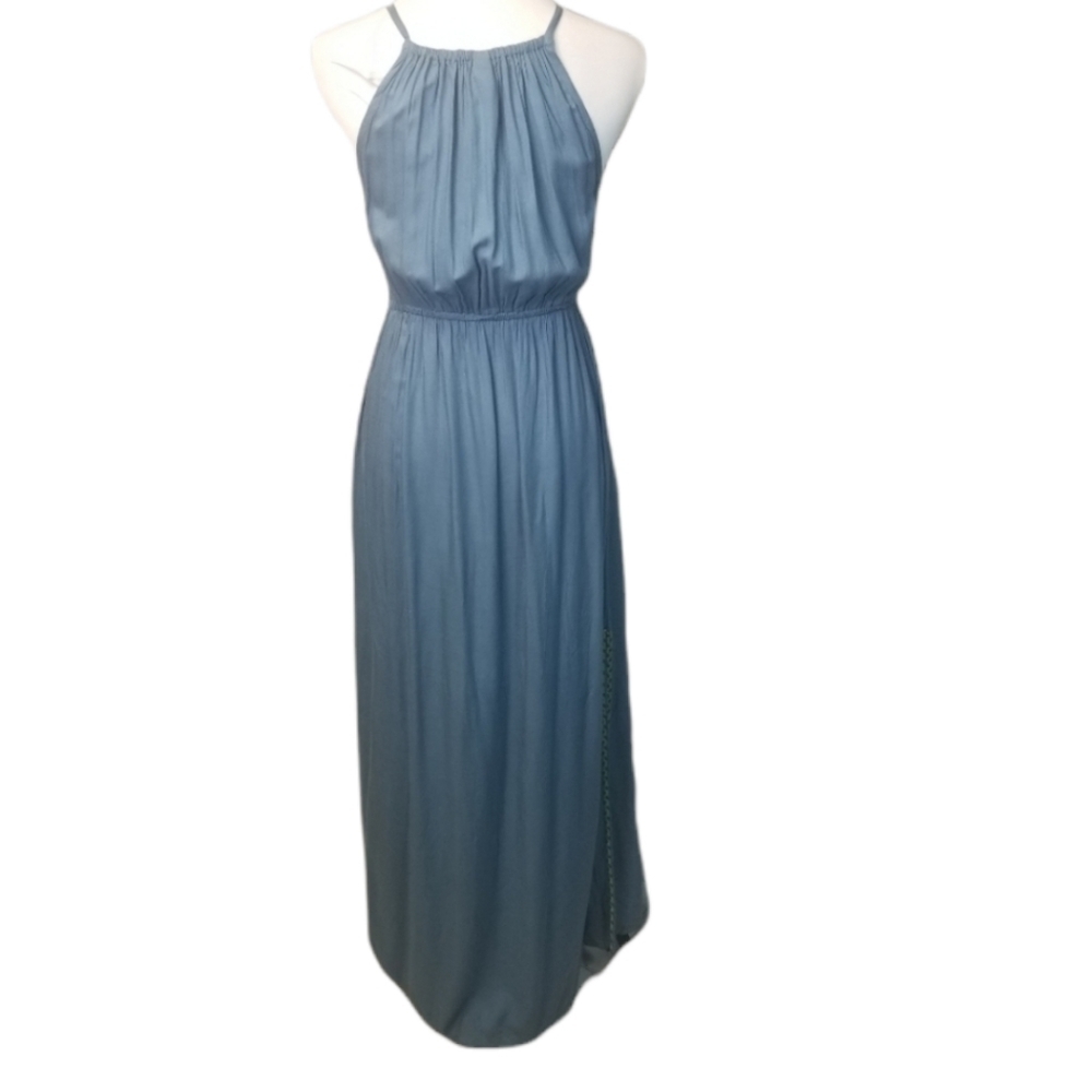 Raga Anthropologie Lucita blue Embroidered Boho  maxi dress - Picture 4 of 11